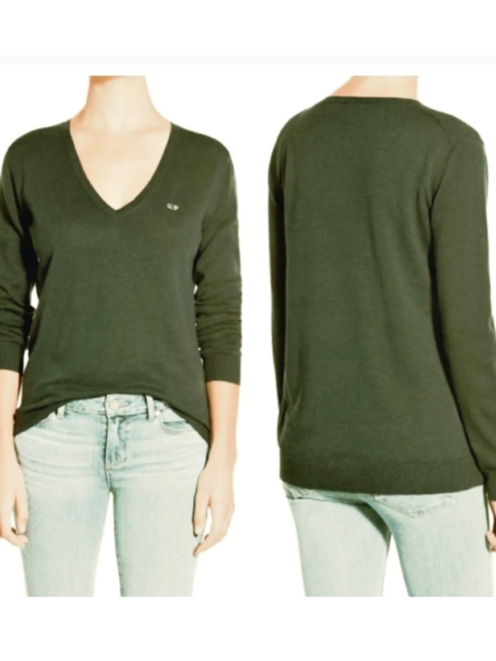 Vineyard Vines Candlewood Wool/Cashmere V-Neck Sweater (M)